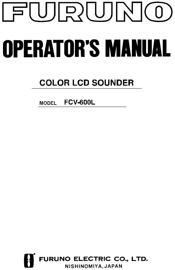 Furuno FCV-600L User Manual