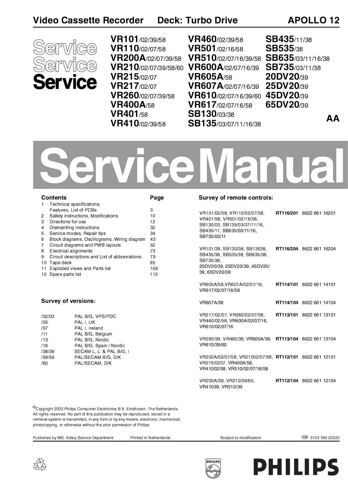 Philips Apollo12 Service Manual