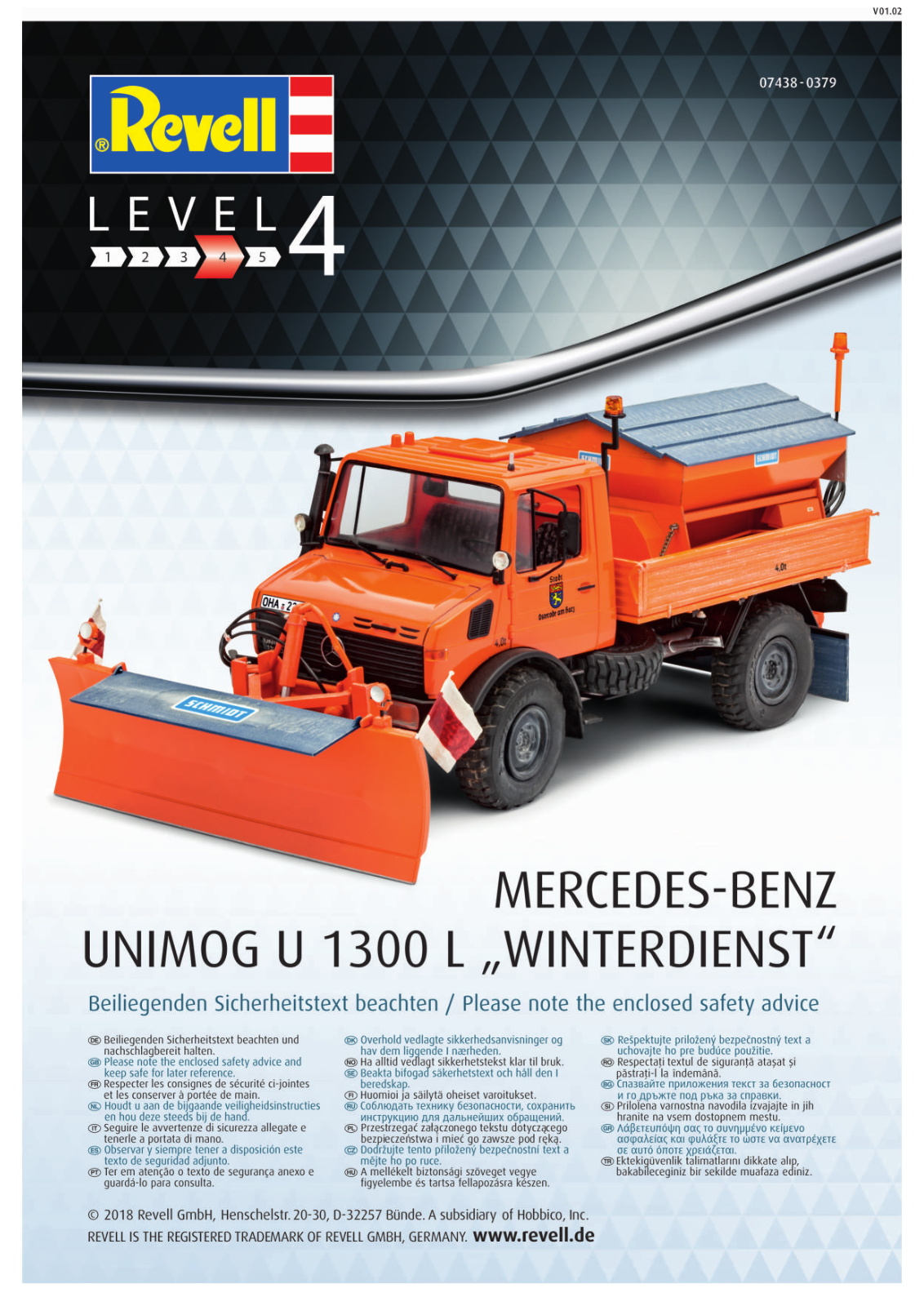 Revell Mercedes-Benz U 1300 L Winterdienst operation manual