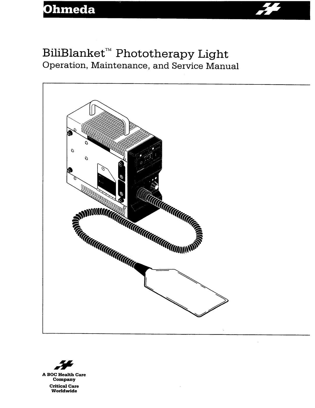 Ohmeda BiliBlanket Operation Manual