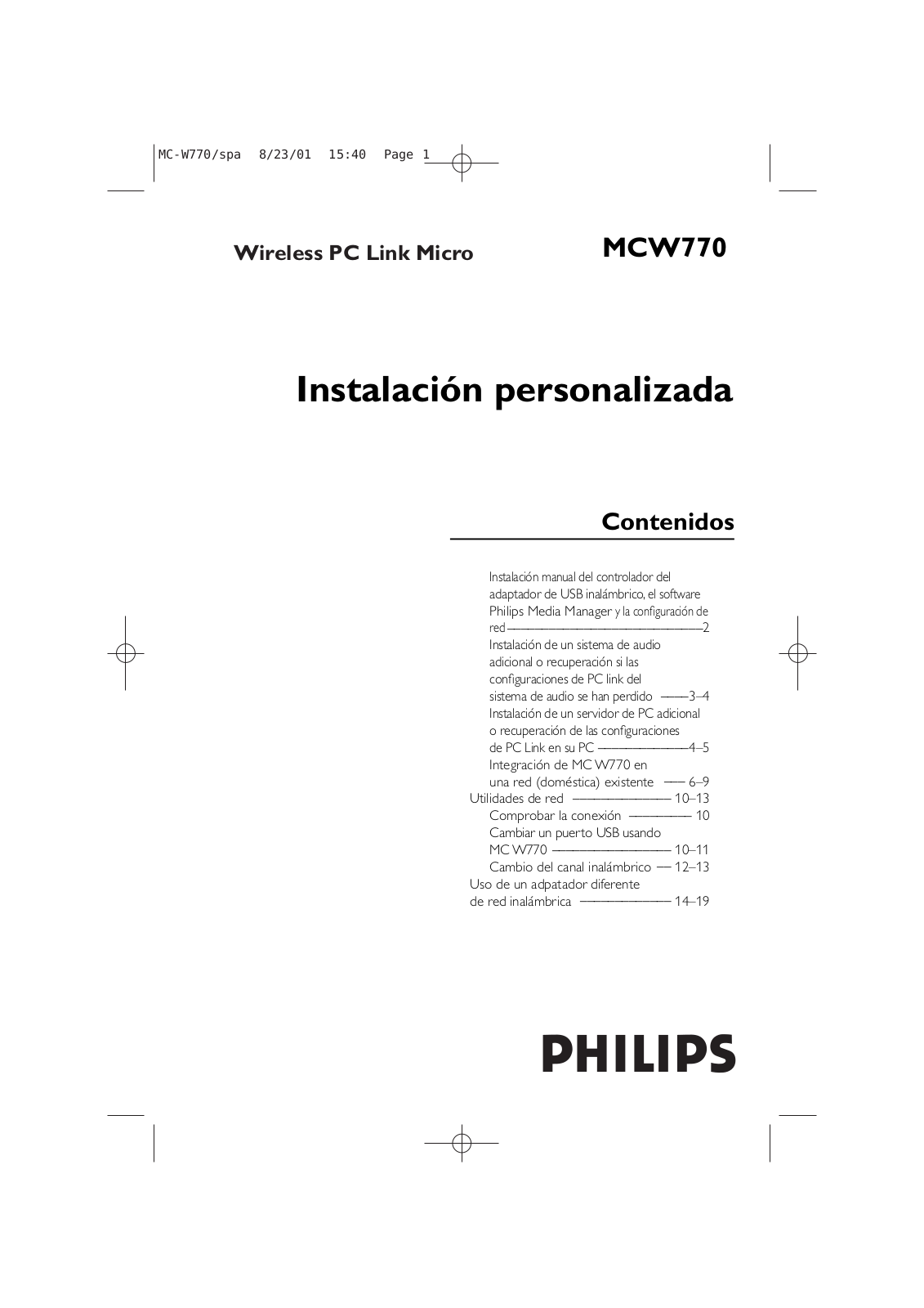 Philips MCW770/21 User Manual