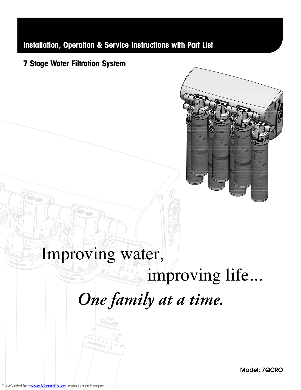 Simple Water Service 7QCRO Installation, Operation & Service Manual