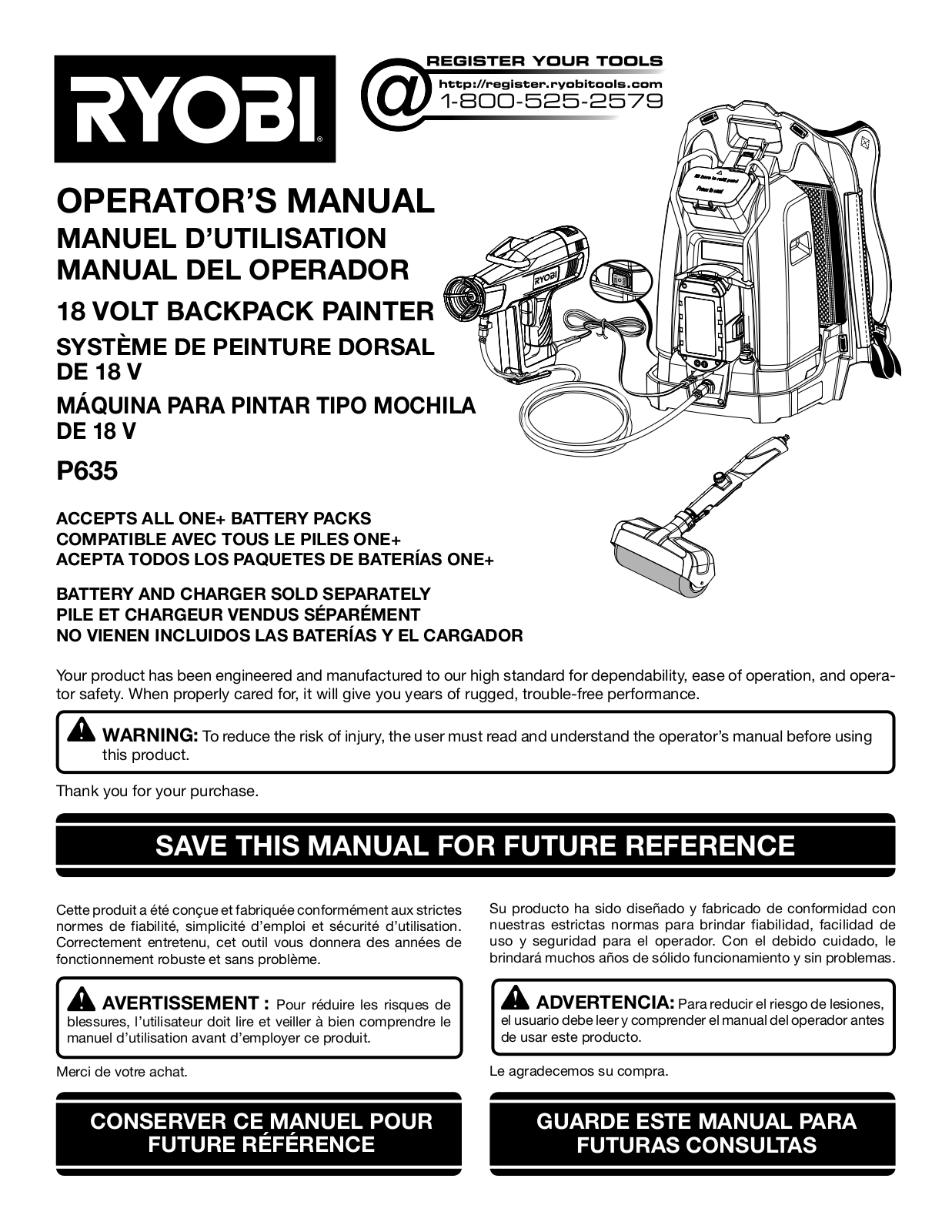 Ryobi P635 User Manual