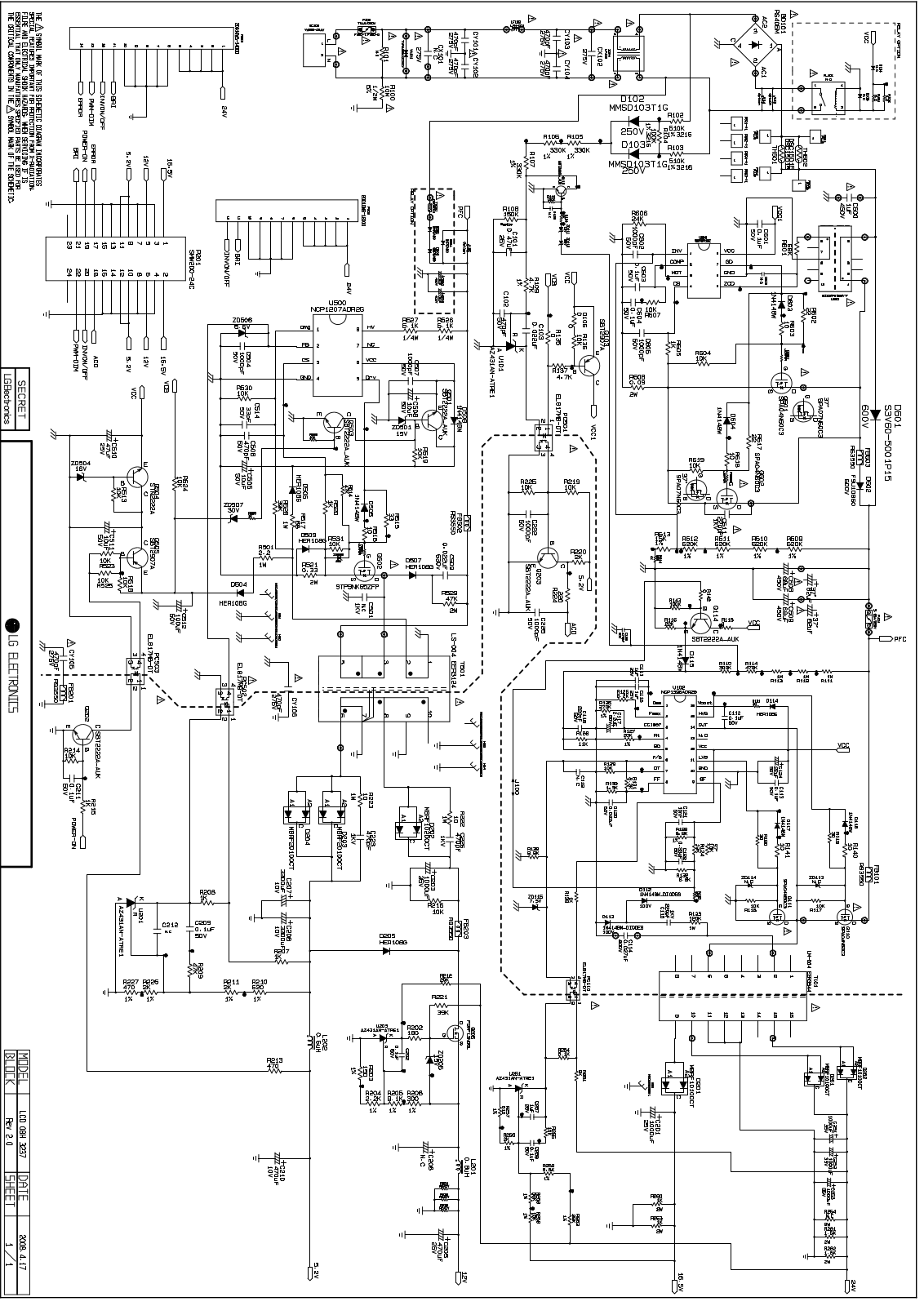 LG EAY40504401, EAY40505001, CRB31131901, CRB31189601 Schematic