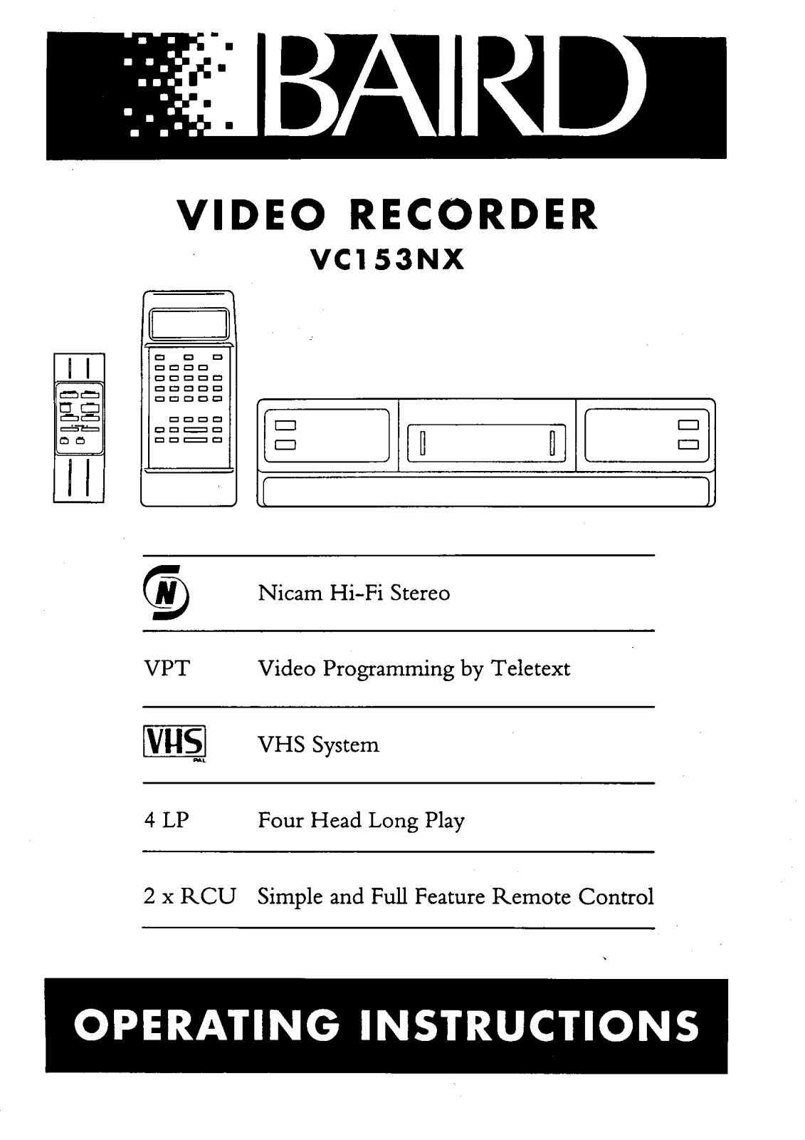 Baird VC153NX User Manual