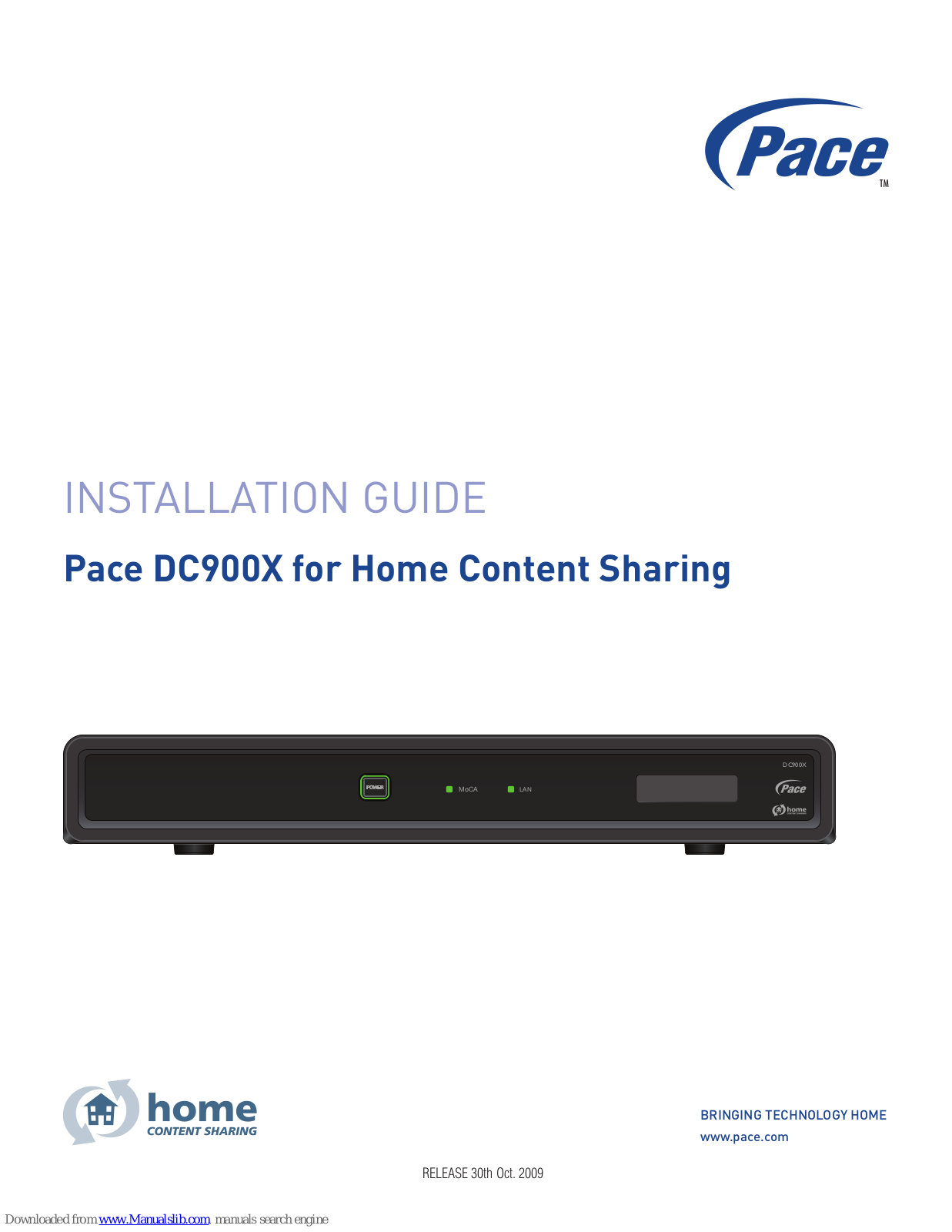 Pace DC900X Installation Manual