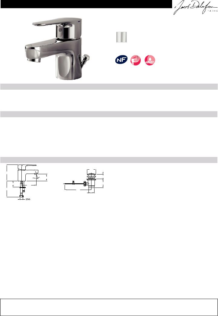 Jacob Delafon JULY E16027-4-CP Datasheet