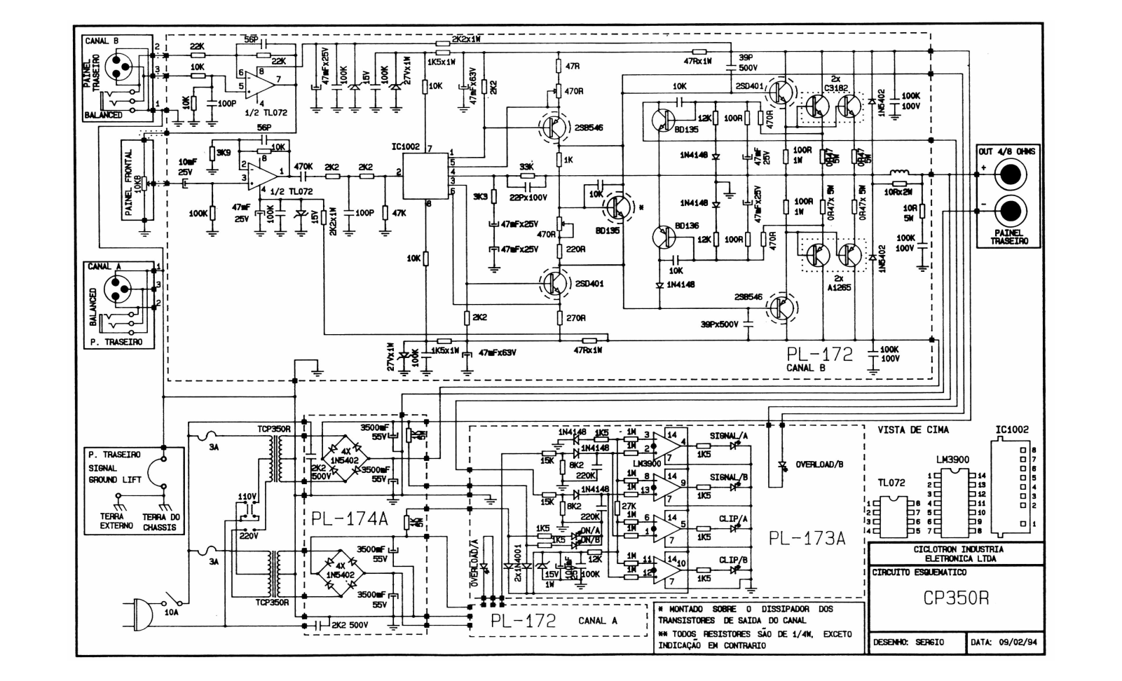 CICLOTRON CP350 r Schematic