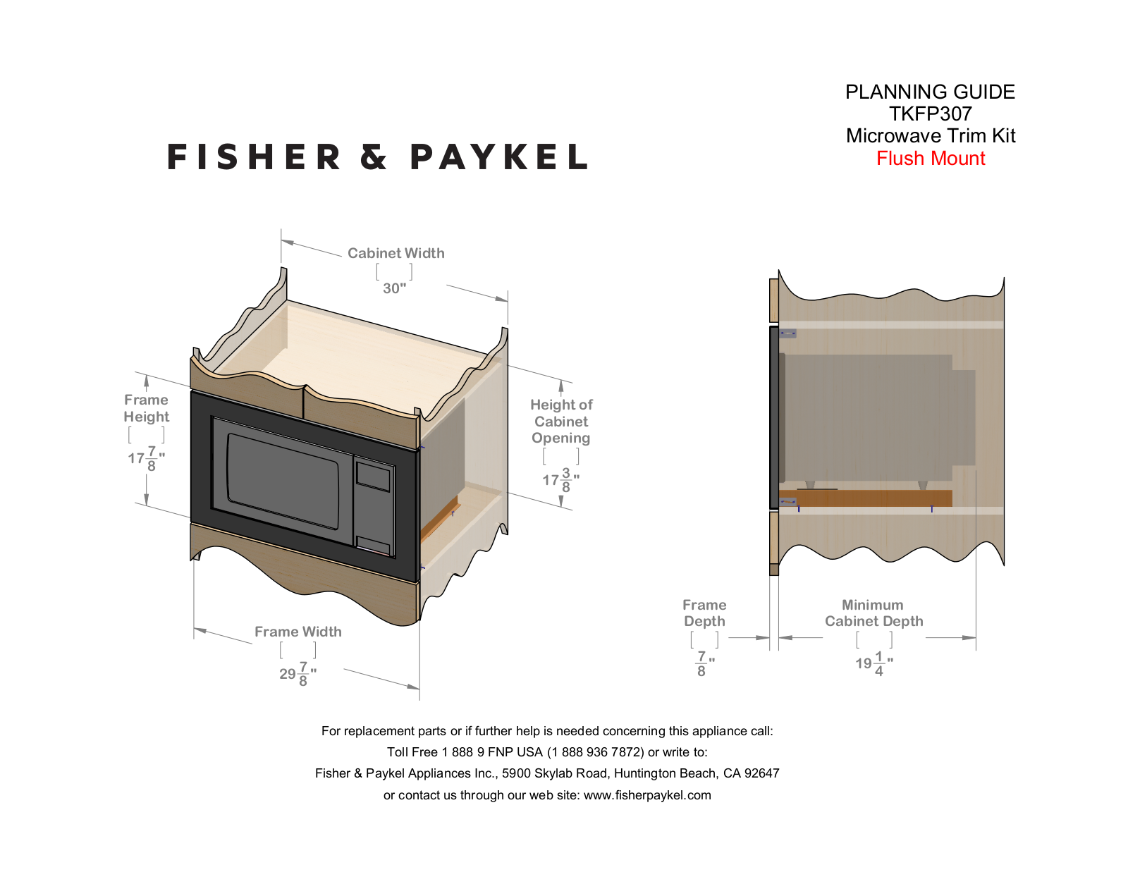 Fisher & Paykel TKFP307 Planning Guide