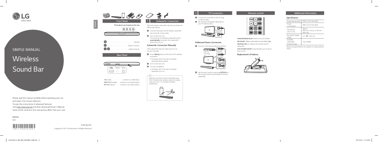 LG SJ2 User's Guide