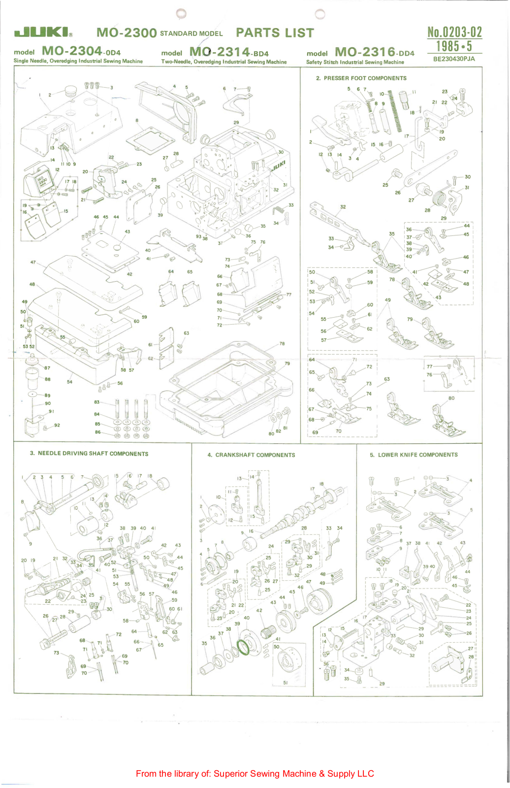 Juki MO-2300-DD4, MO-2314-BD4, MO-2316-DD4 User Manual - ManualMachine.com