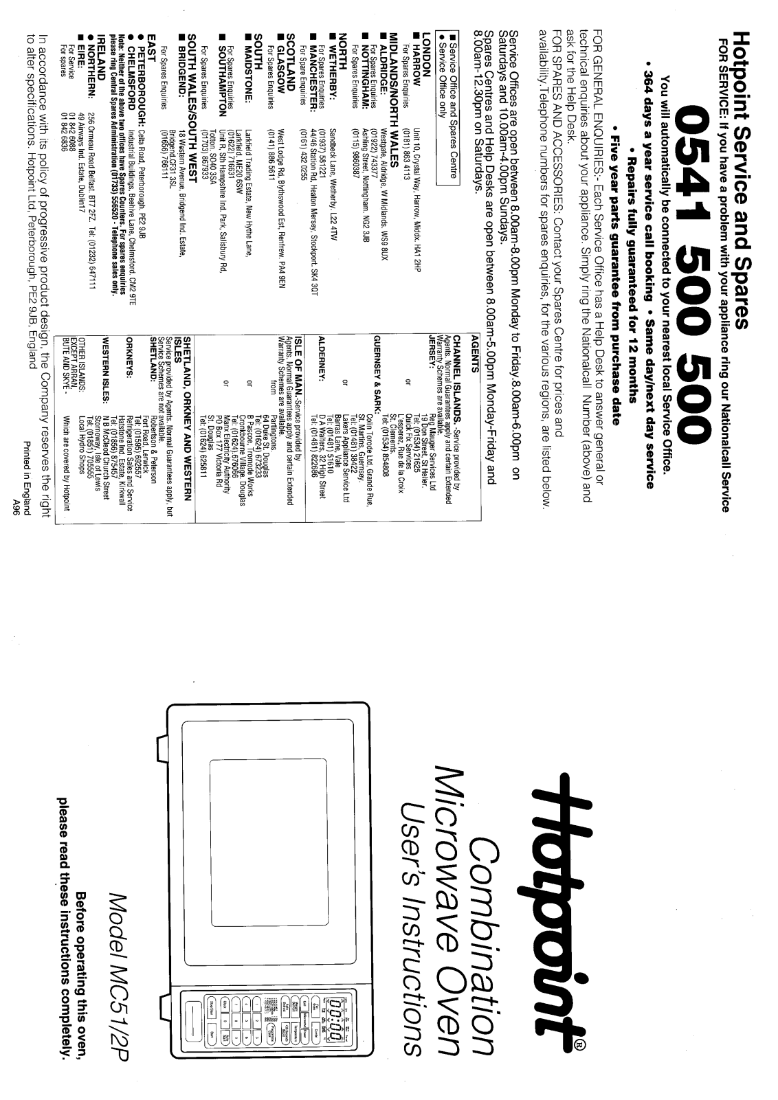 Hotpoint-Ariston HBMC51 User Manual