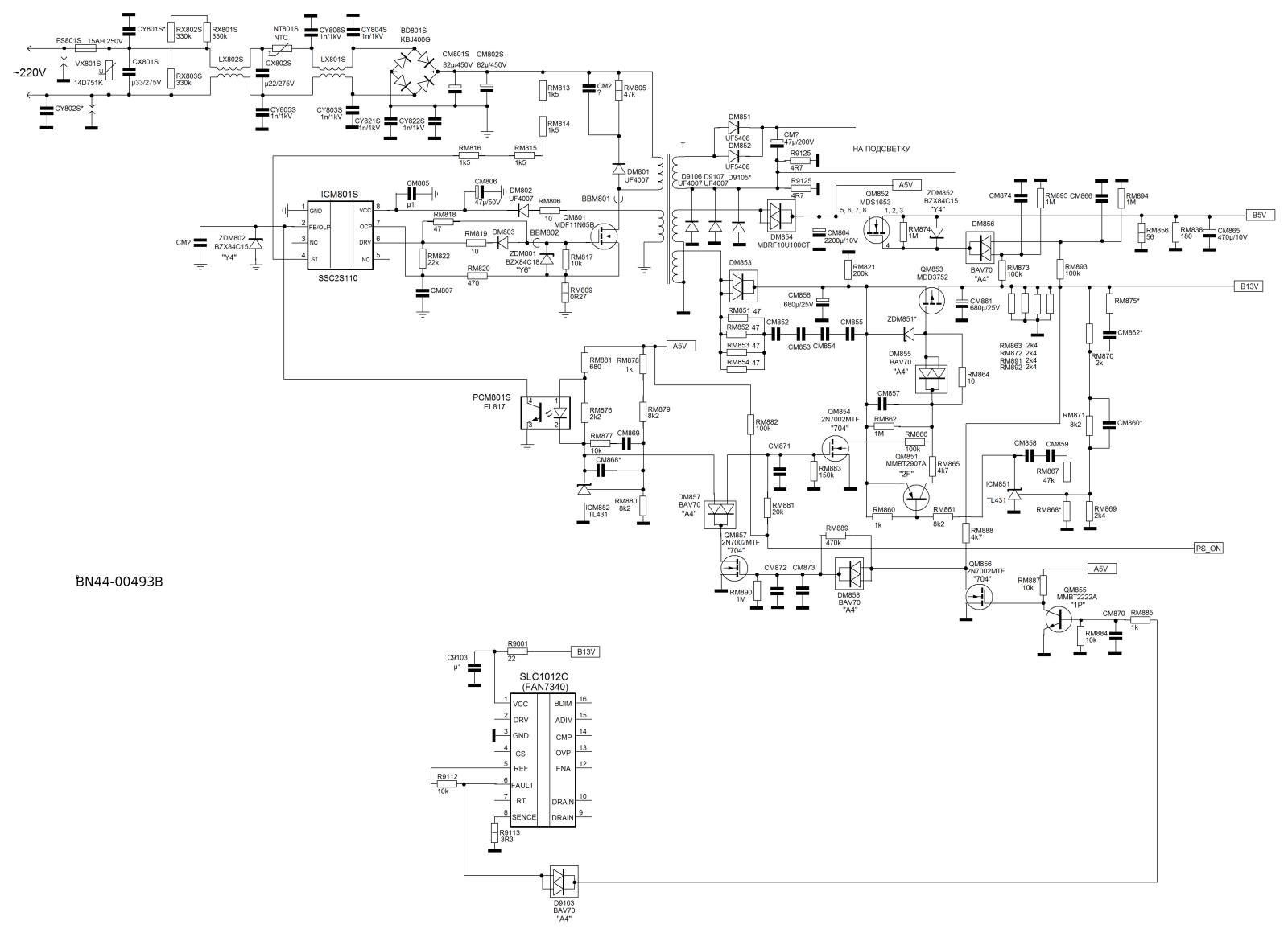 Samsung BN44-00493B Schematic