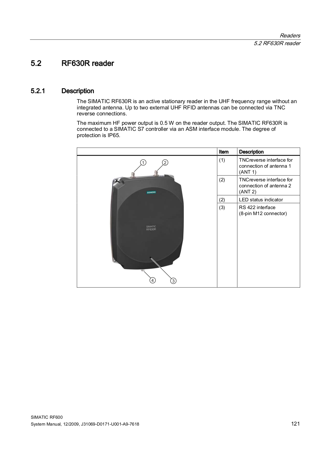 Siemens RF630R User Manual