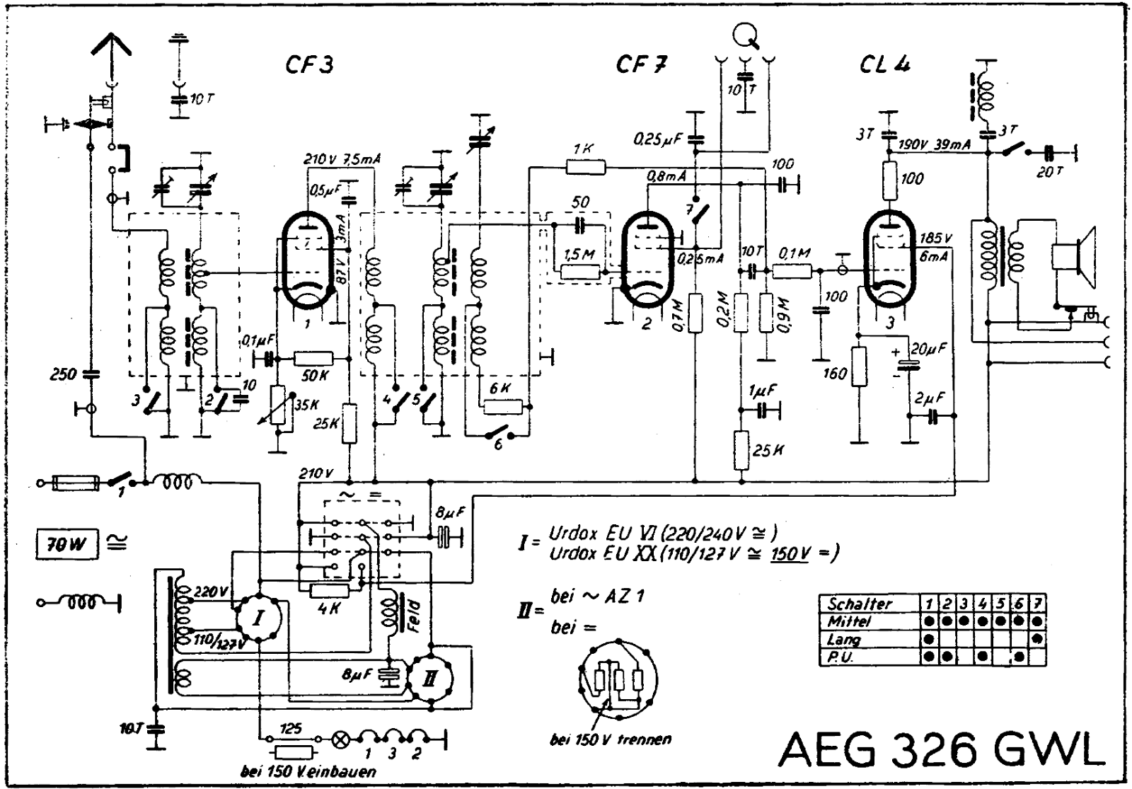 AEG 326gw schematic