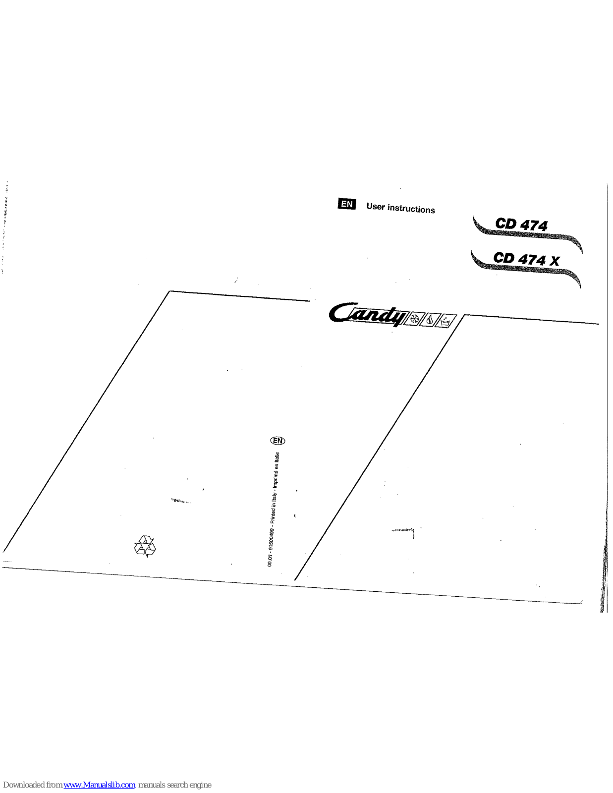 Candy CD 474, CD 474X User Instructions