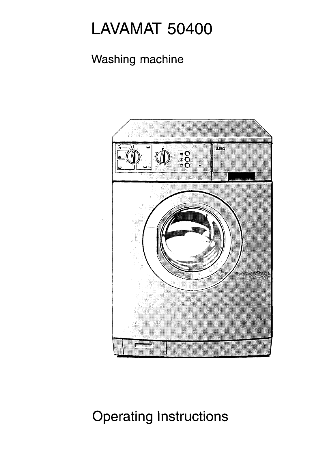 AEG Lavamat 50400 Operating Instructions