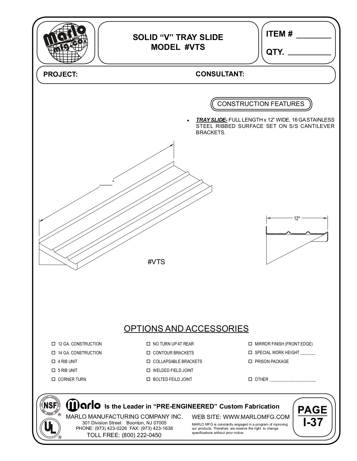 Marlo VTS User Manual