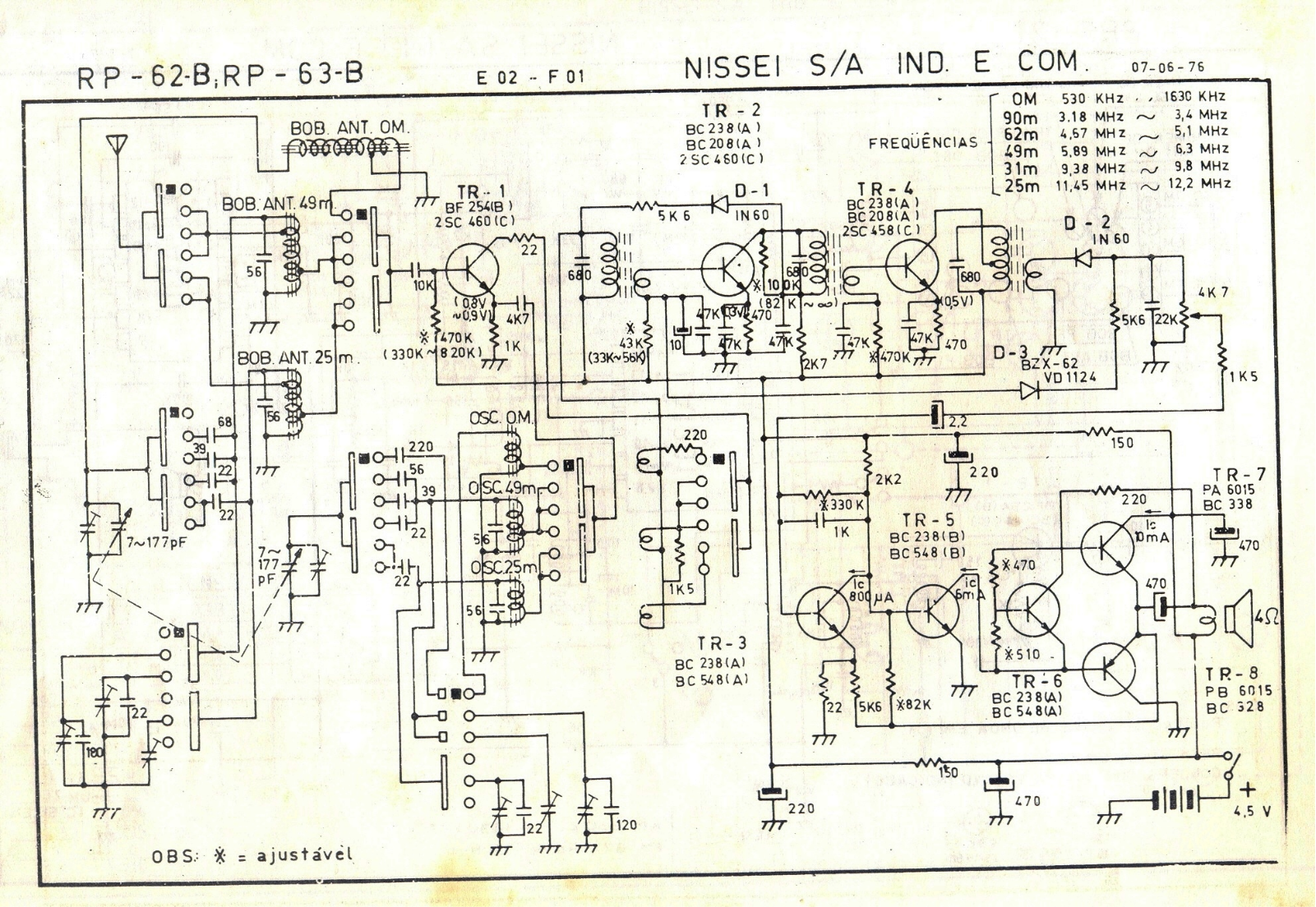 NISSEI RP-62B Schematic