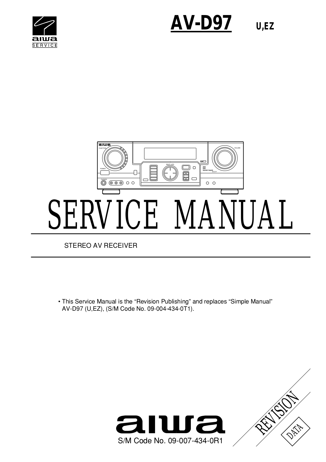 Sony AV-D97, AV D97 Service Manual