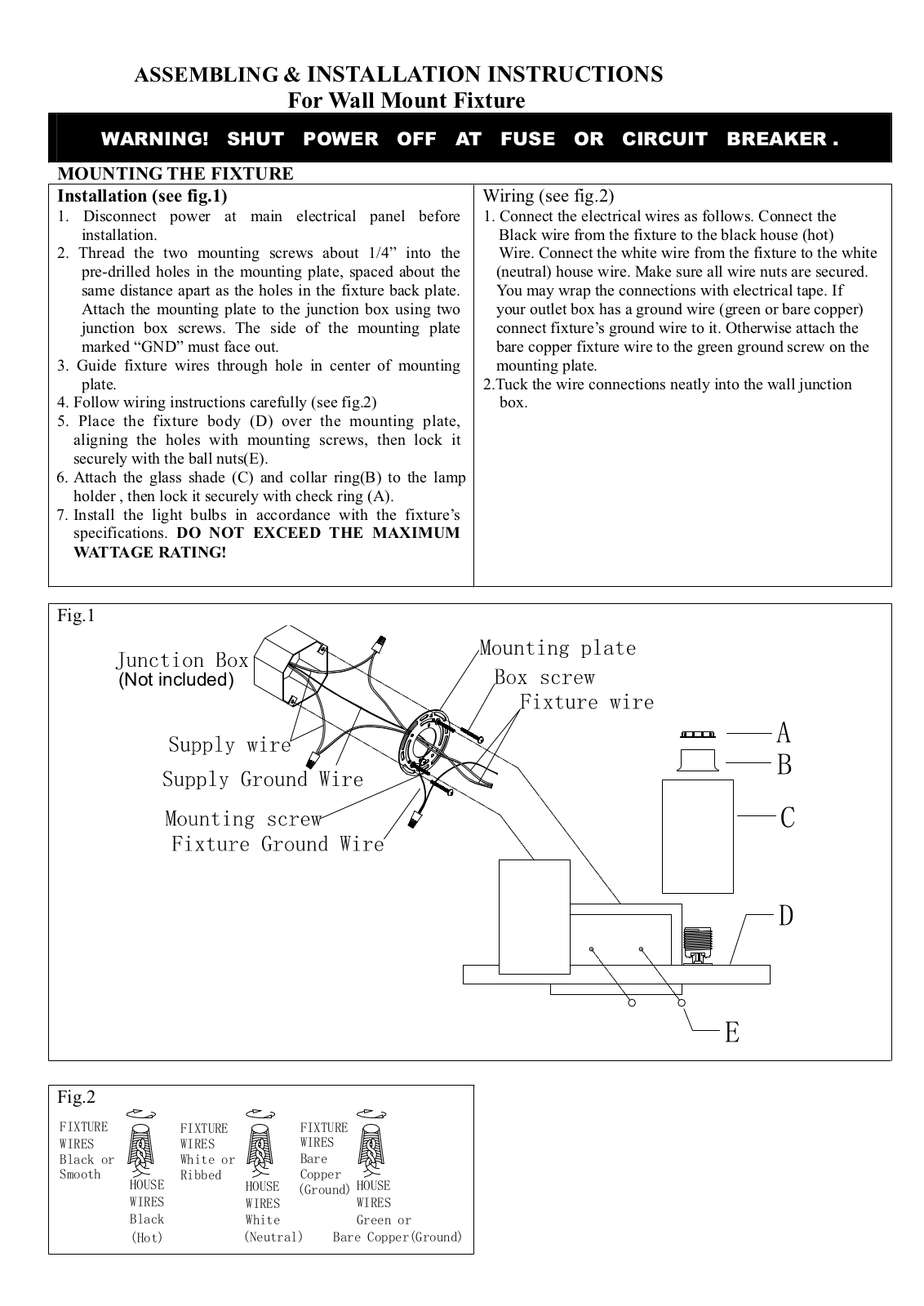 Zipcode Design W003228512 Assembling & Installation Instructions - ManualMachine.com