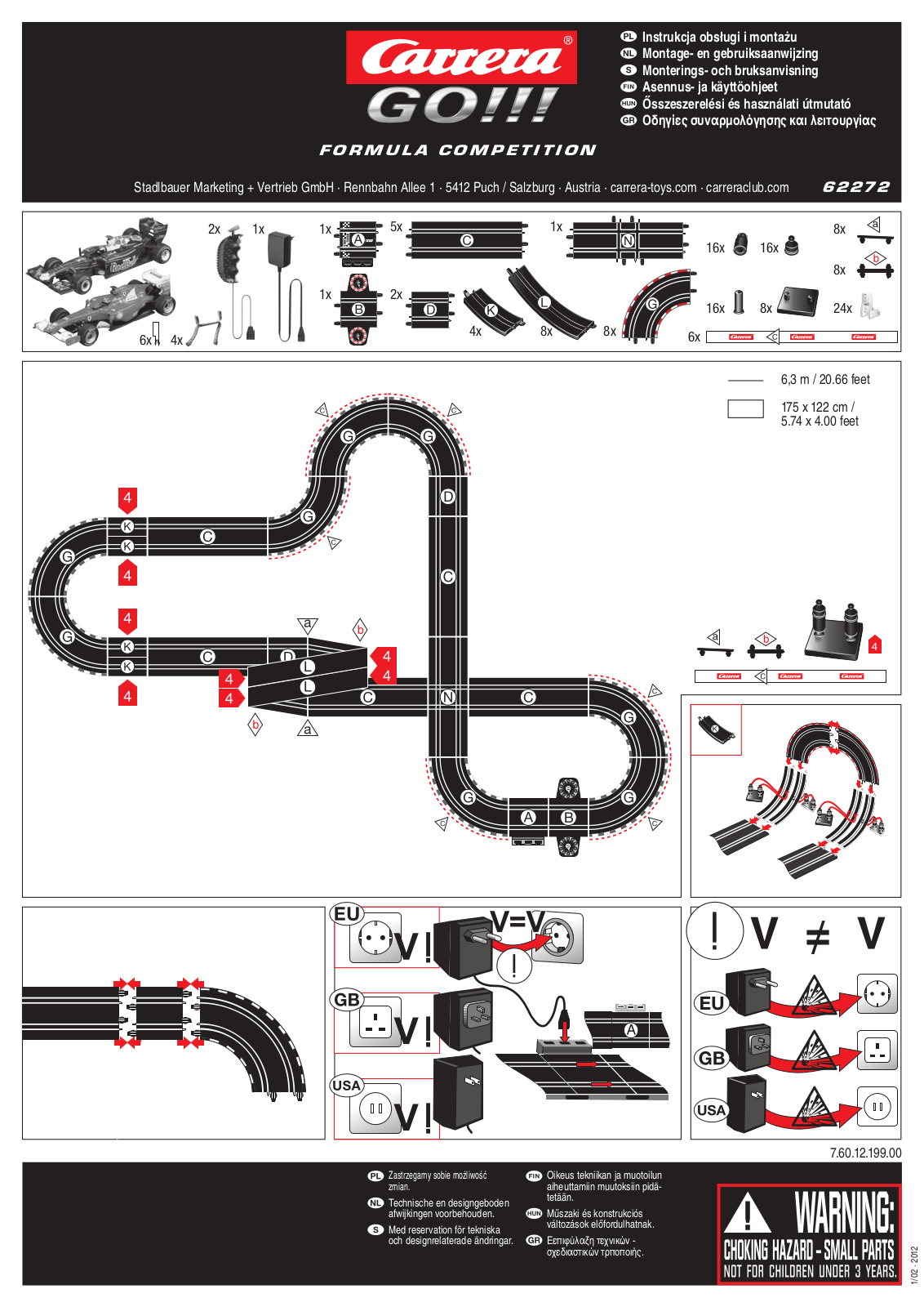 Carrera RC 62272 Assembly and Operating Instructions