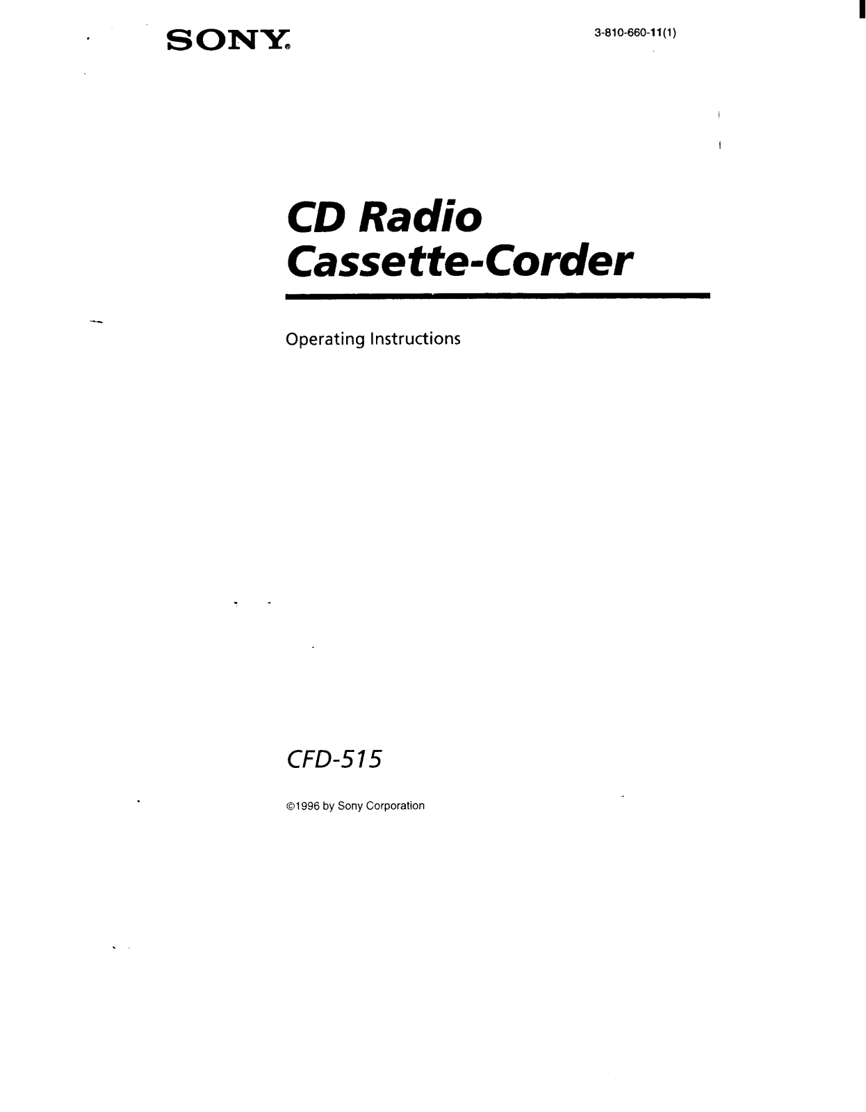 Sony CFD-515 User Manual