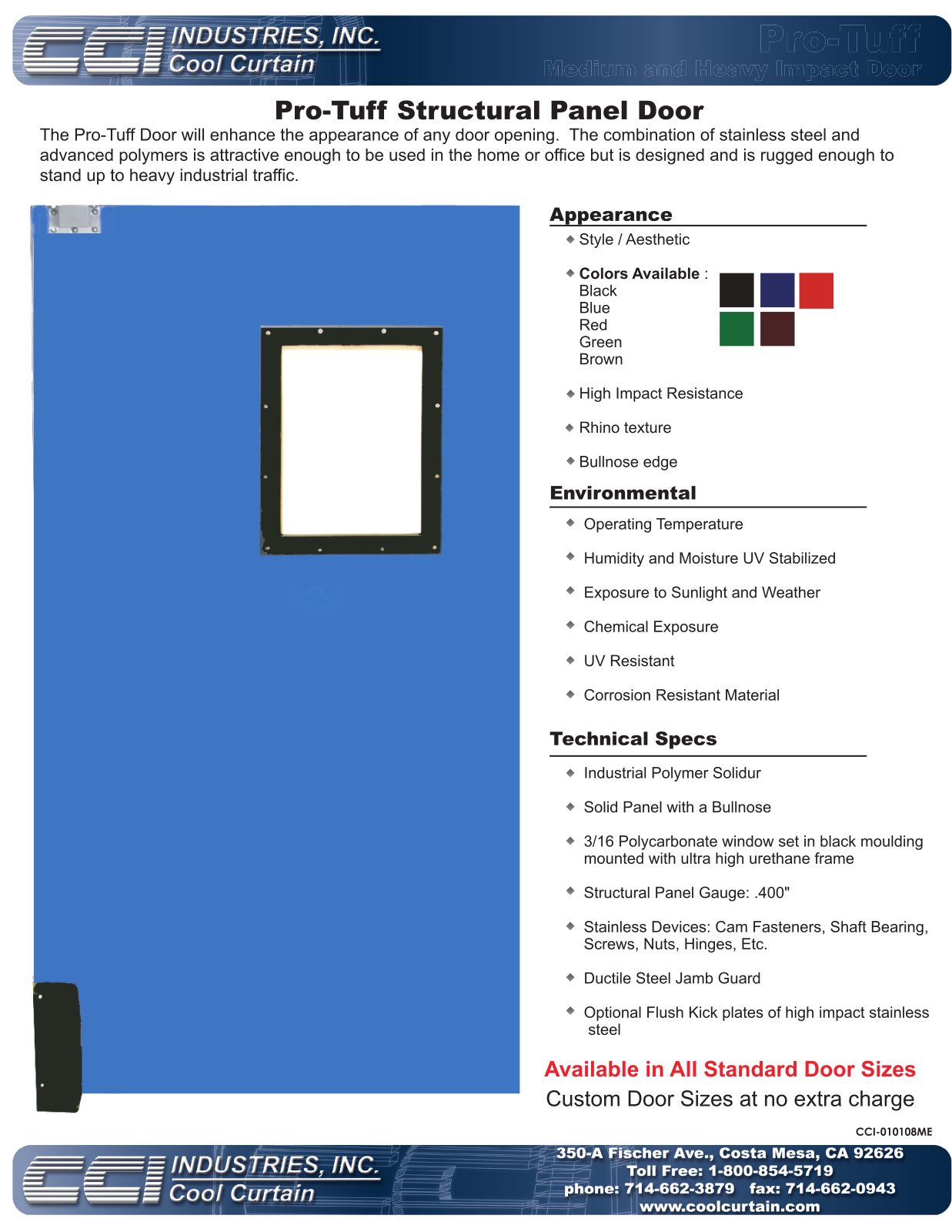 Cool Curtain PRO TUFF DOOR User Manual