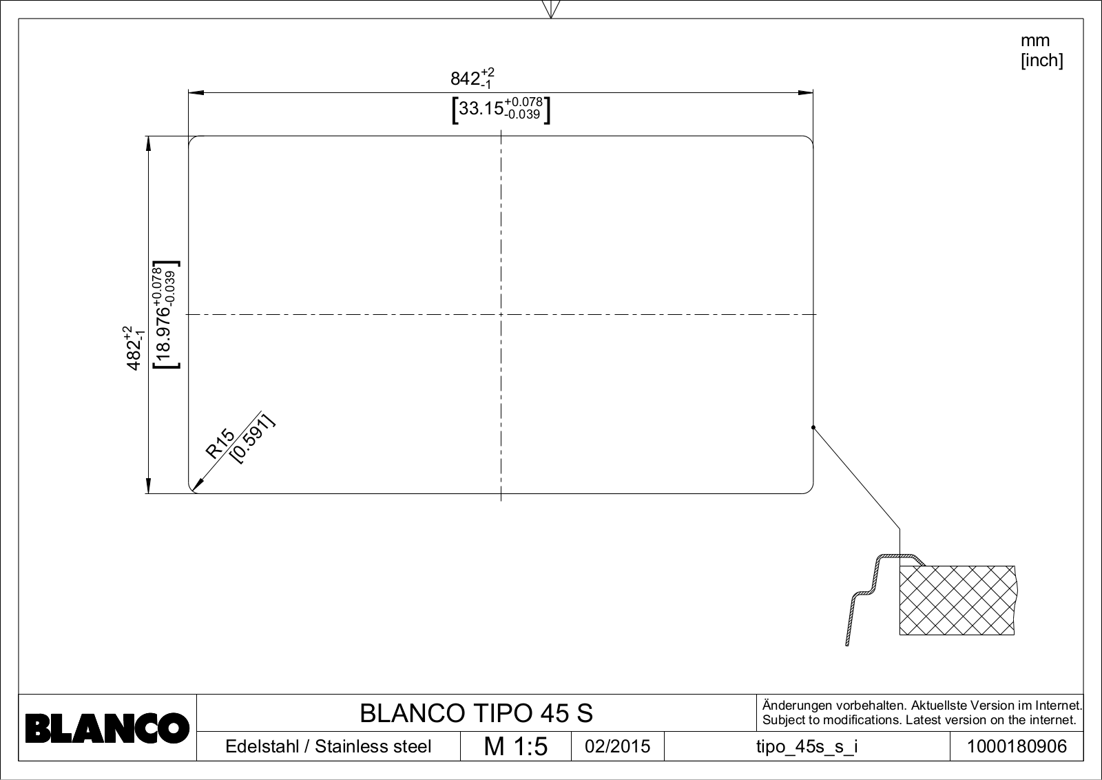 Blanco Tipo 45S User Manual