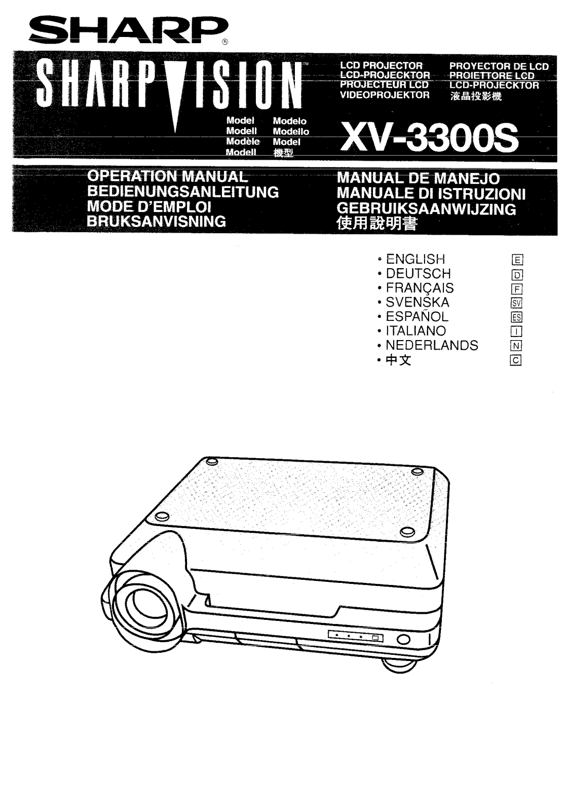 Sharp XV-3300S OPERATION MANUAL