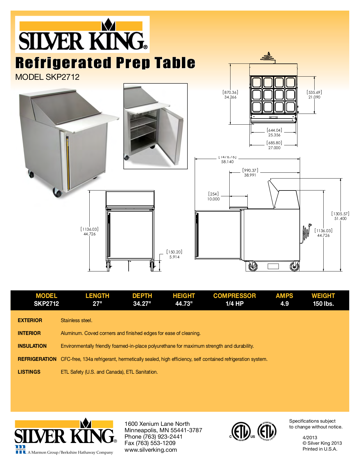 Silver King SKP2712 User Manual