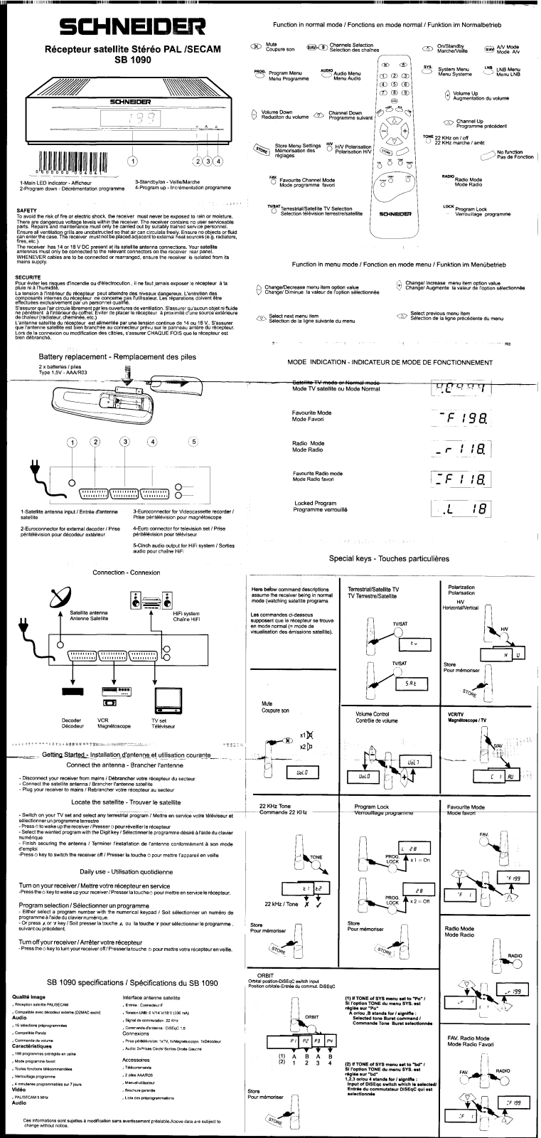 Philips AZ1001-17, AZ1001 User Manual