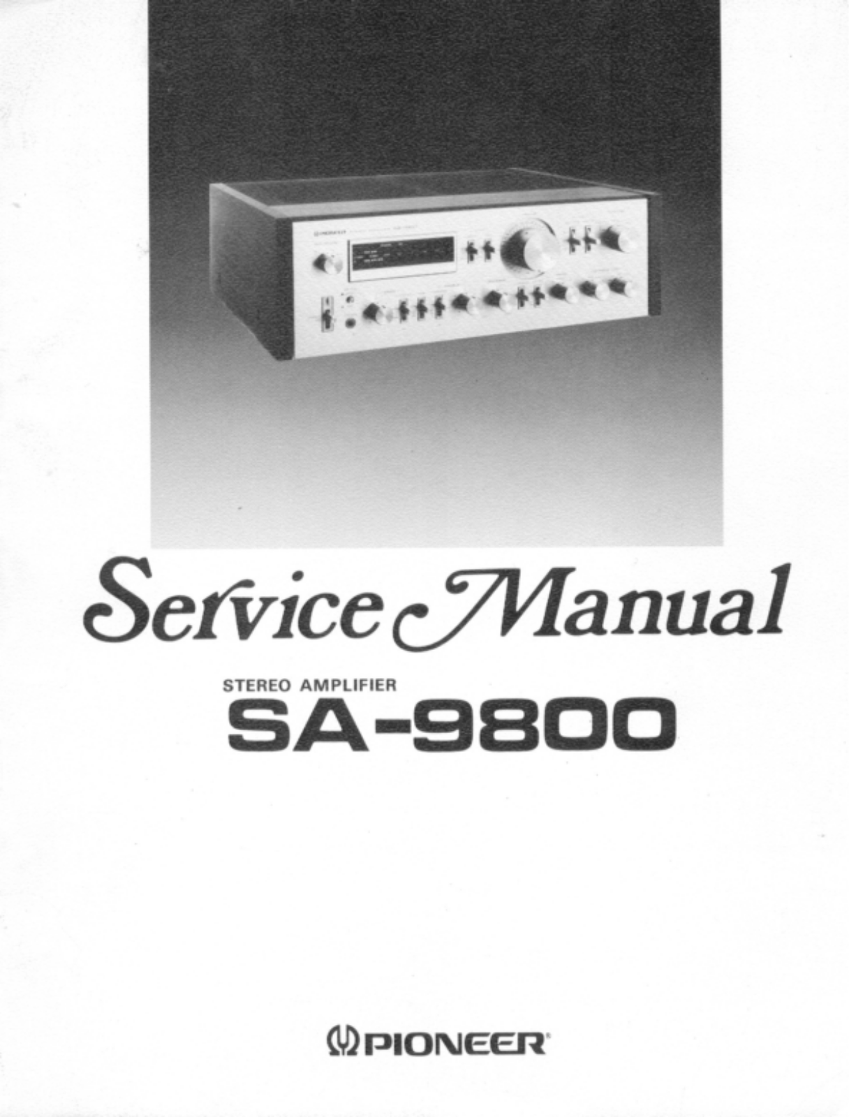 Pioneer SA-9800 Service Manual