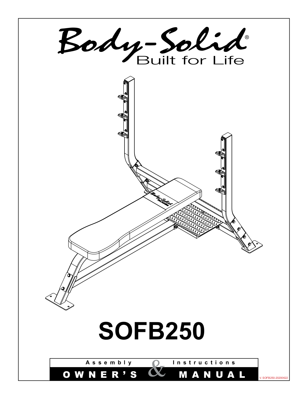 Body-Solid SOFB250 Owner's Manual