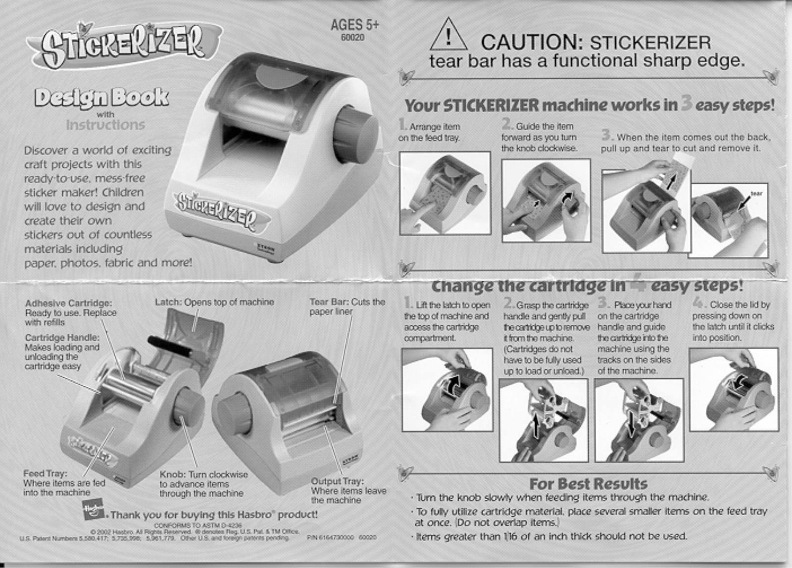 Hasbro STICKERIZER User Manual