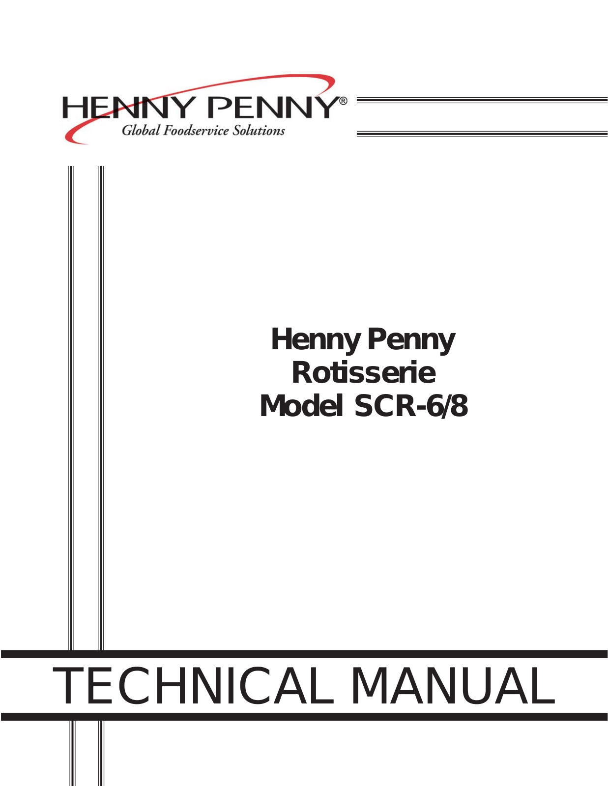 Henny Penny SCR-6, SCR-8 Service Manual