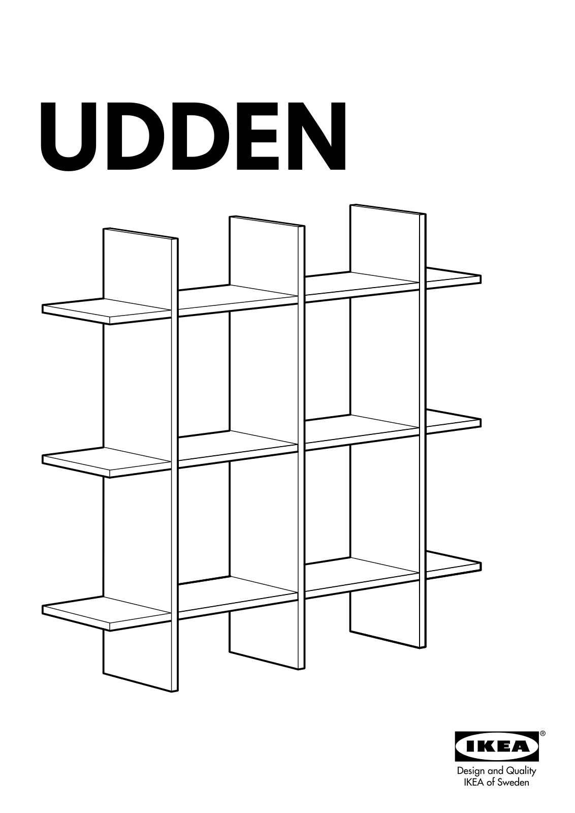 IKEA UDDEN WALL SHELF CUBBIES 23X23 Assembly Instruction