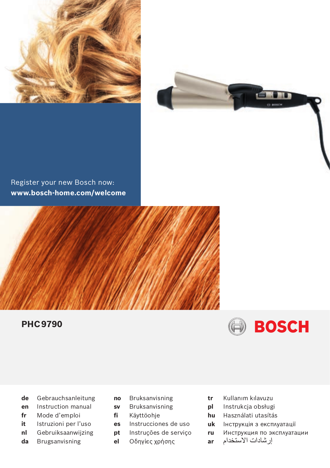 Bosch PHA9760 Operating Instructions