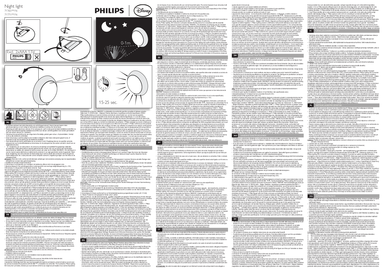 Philips 71765-34-16 Operating Instructions