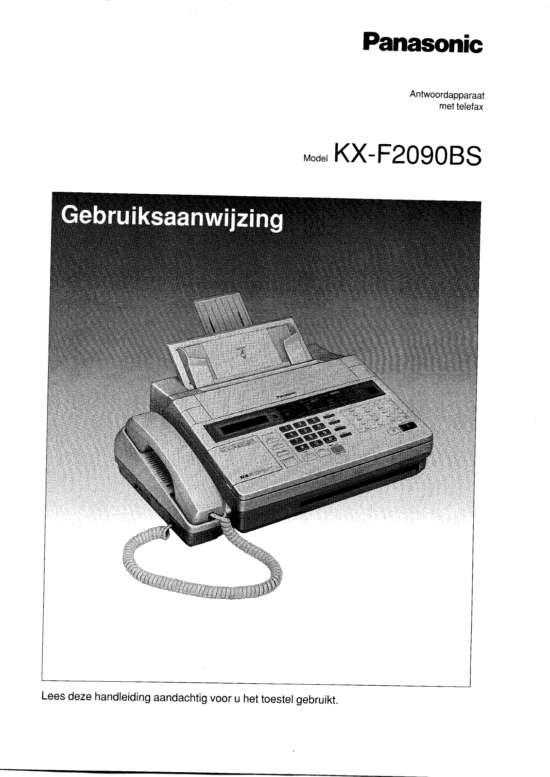 Panasonic KXF2090BS Operating Instructions