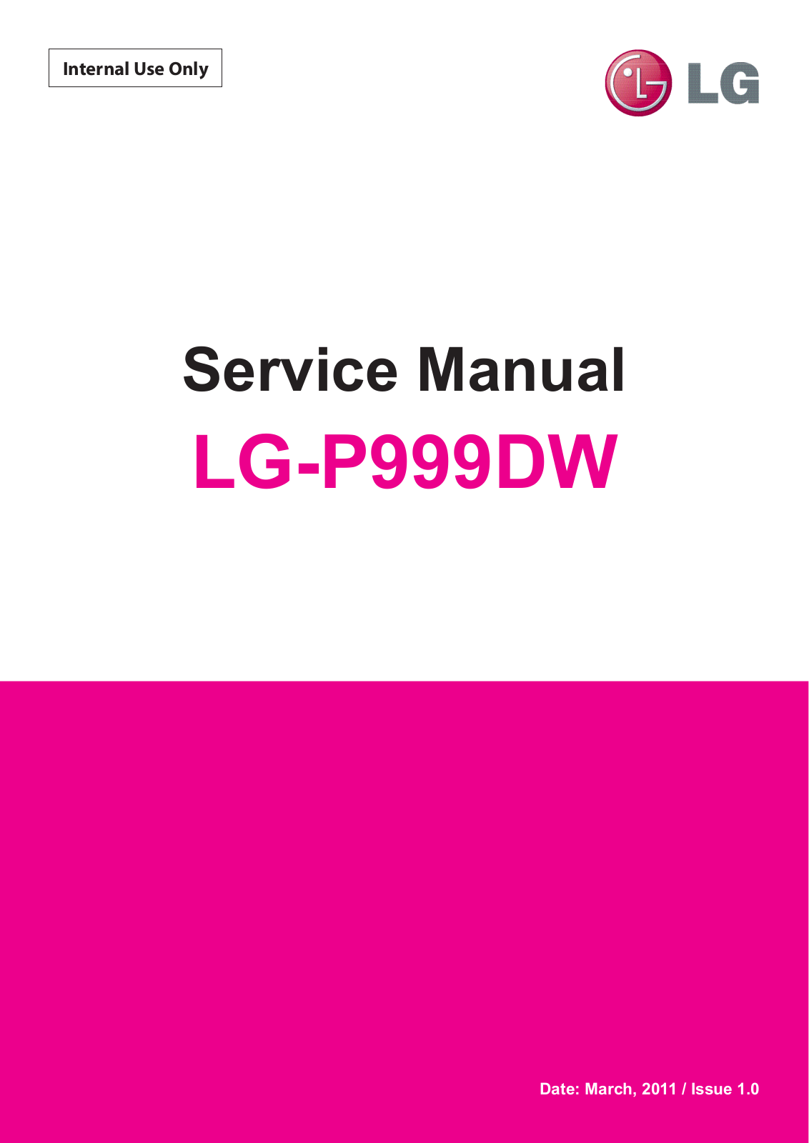 LG P999DW Service Manual