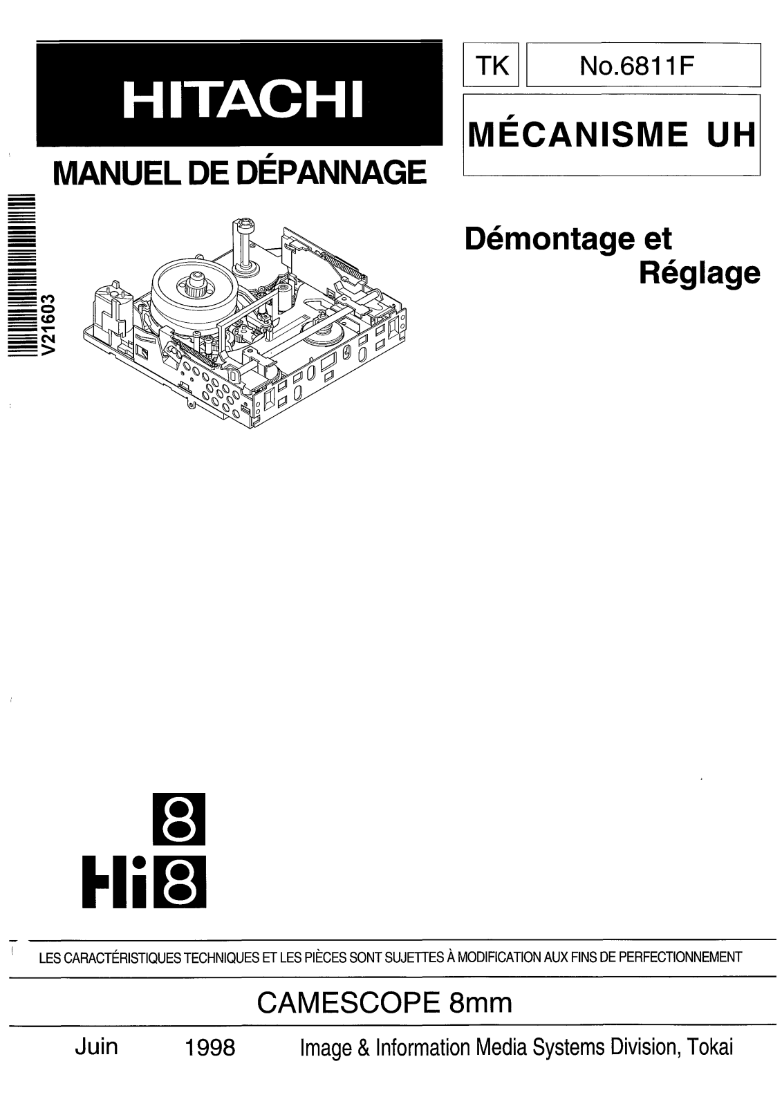 Hitachi Mecanisme UH Service Manual