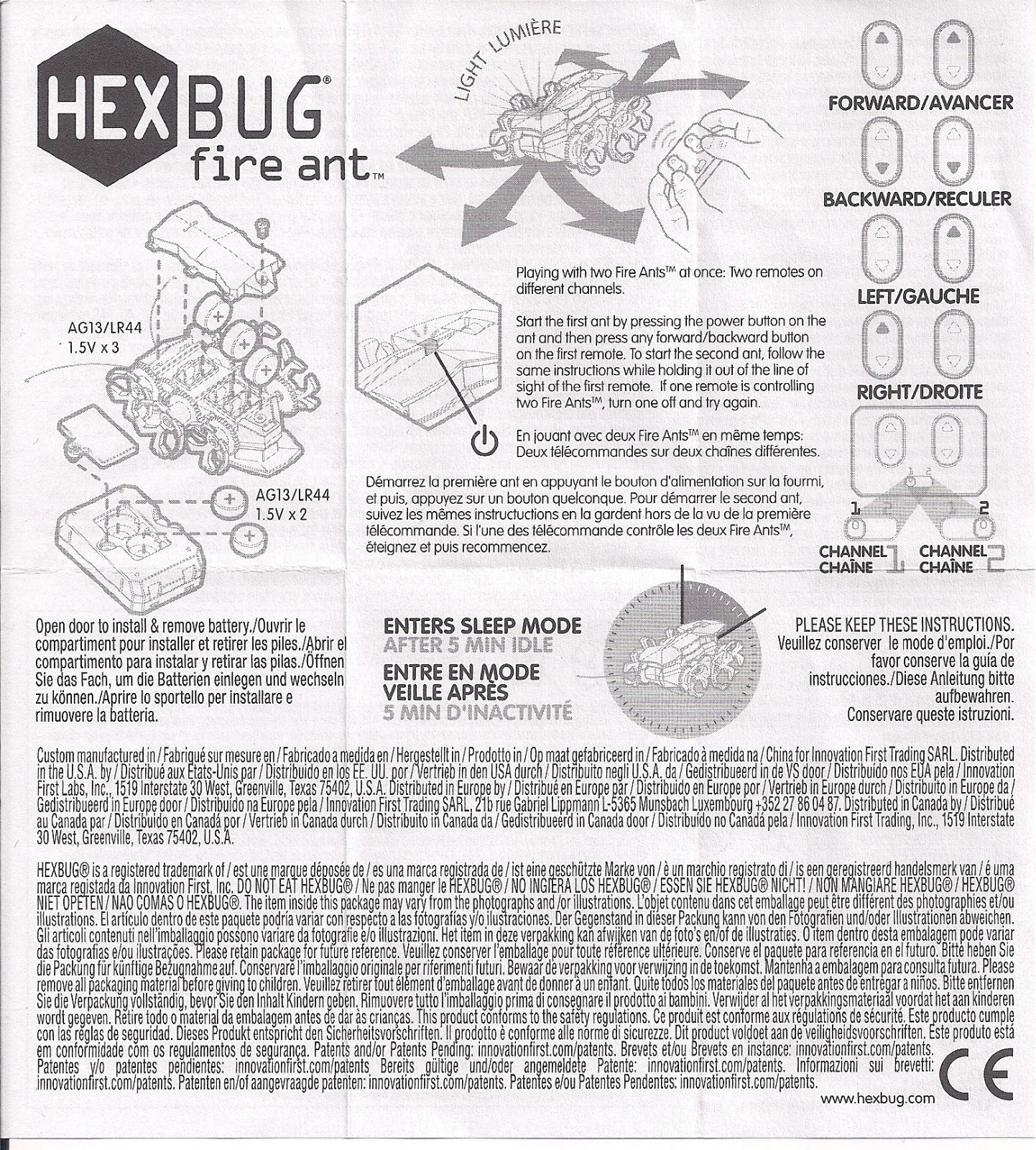 HexBug Fire Ant User guide