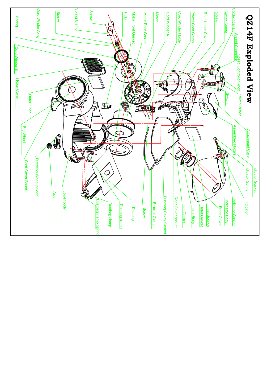 Vitek QZ14F Exploded View