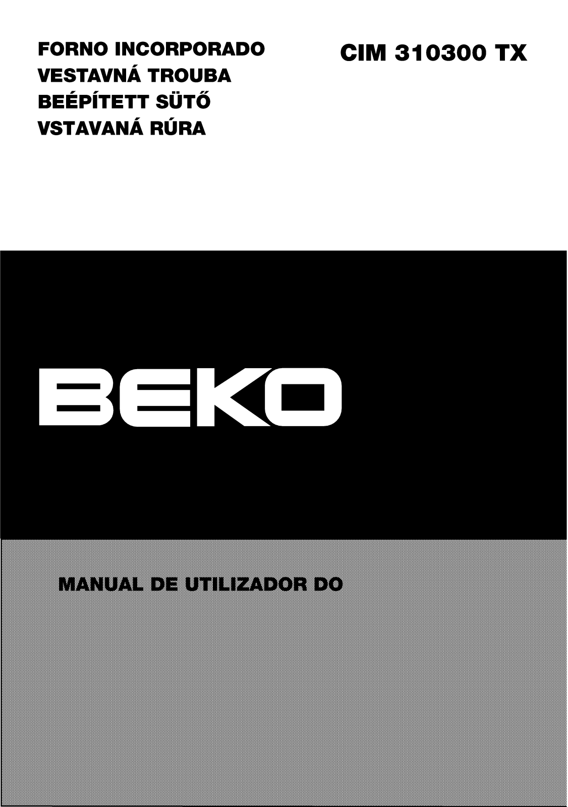 Beko CIM 310300 TX Manual