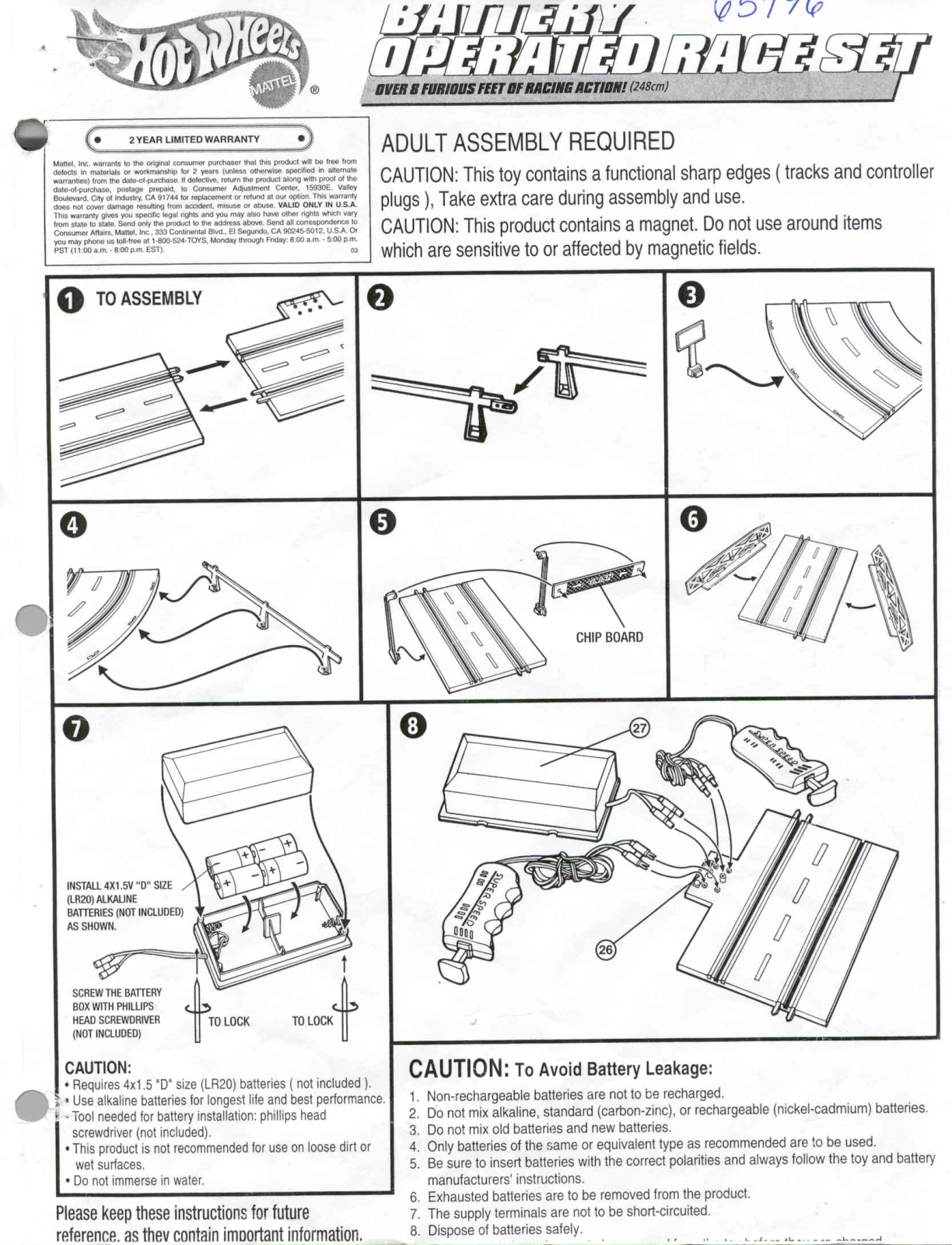 Fisher-Price 65796 Instruction Sheet