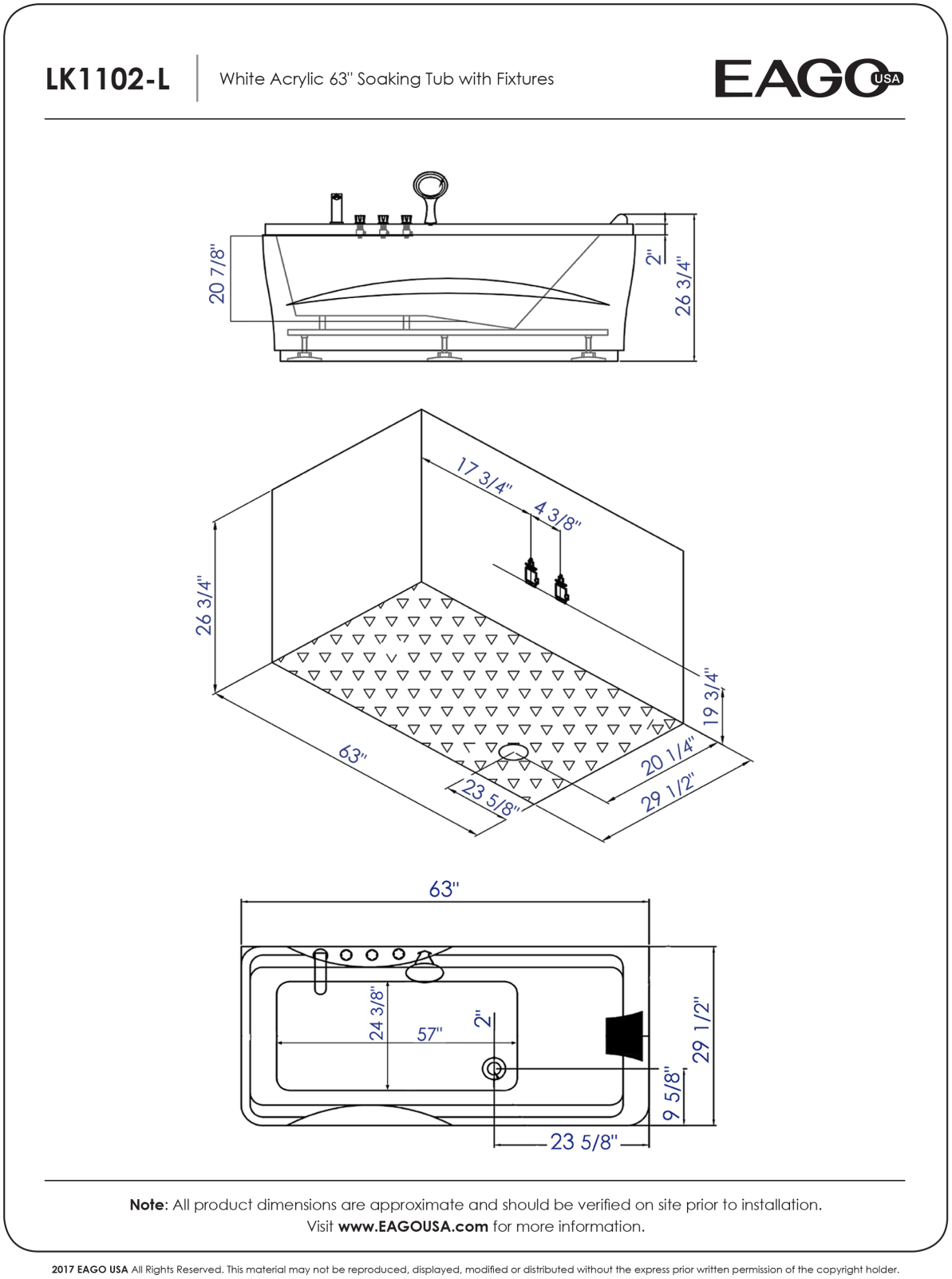 Eago LK1102L Specifications