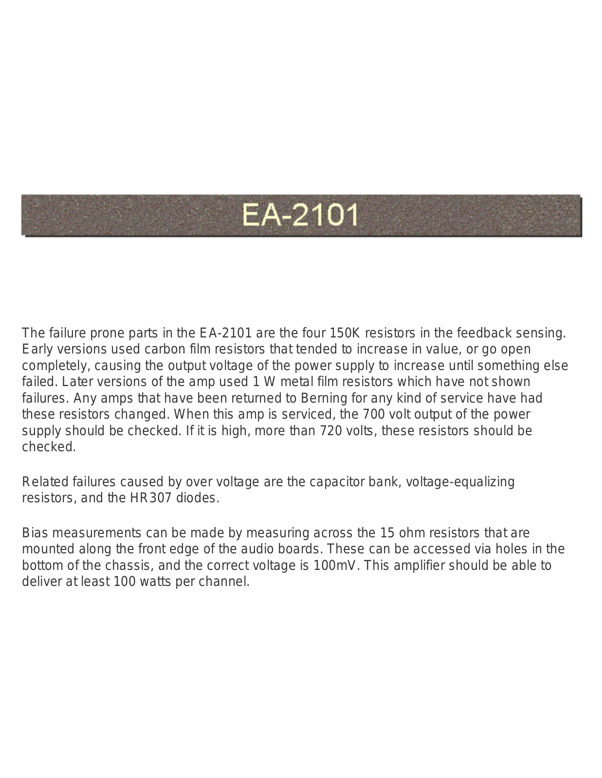 Berning EA-2101 Schematic