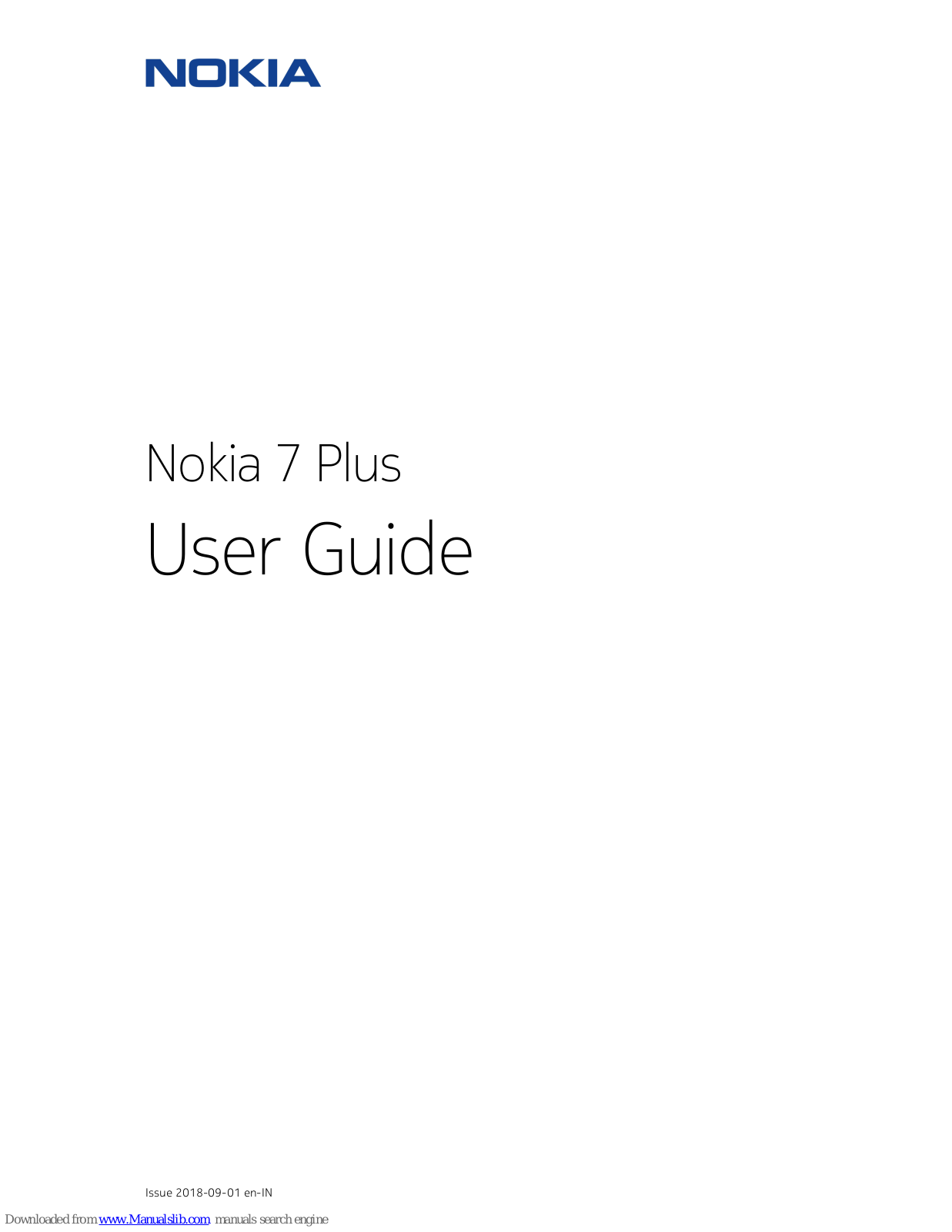 Nokia 7 Plus, 6.1, TA-1068, TA-1050, TA-1045 User Manual