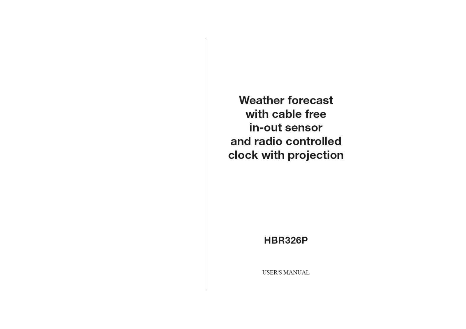 Irox HBR326P User Manual